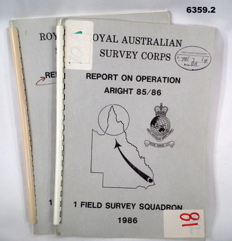 A4 Cardboard cover, grey, plastic ring binder, report, diagrams, maps, plastic ring binder.