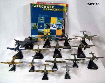 Collection of 15 Model planes and booklets.