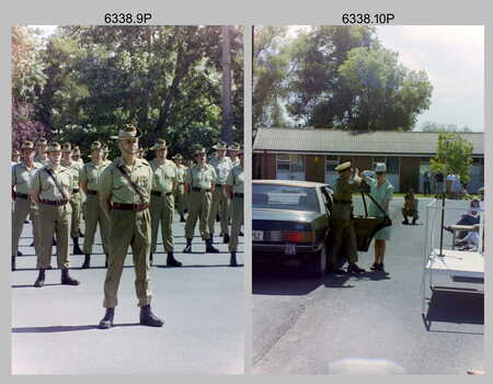 CO’s Parade and Defence Force Service Medal Presentations at the Army Survey Regiment, Fortuna Villa, Bendigo. c1987.