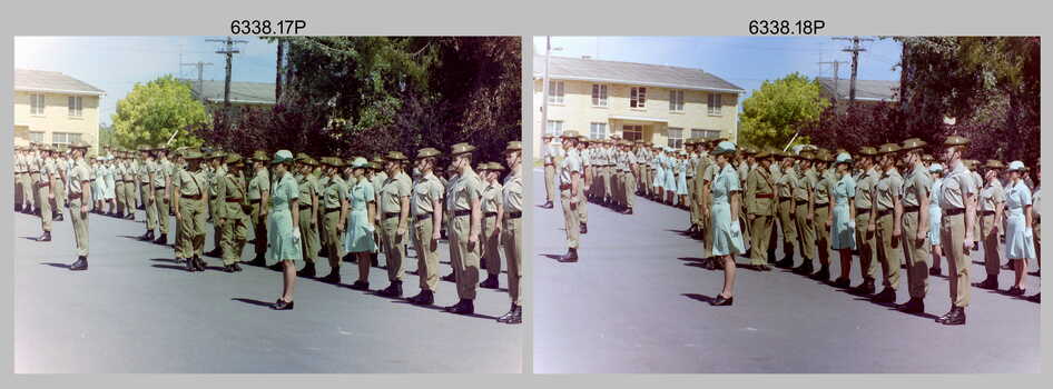 CO’s Parade and Defence Force Service Medal Presentations at the Army Survey Regiment, Fortuna Villa, Bendigo. c1987.