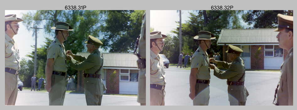 CO’s Parade and Defence Force Service Medal Presentations at the Army Survey Regiment, Fortuna Villa, Bendigo. c1987.