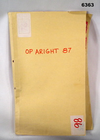 Manilla Folder with title containing a paper report