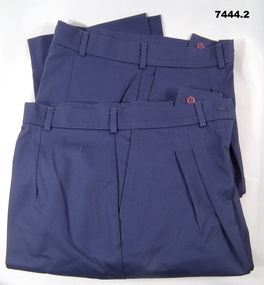 Two pair of blue Air Force cadet pants.