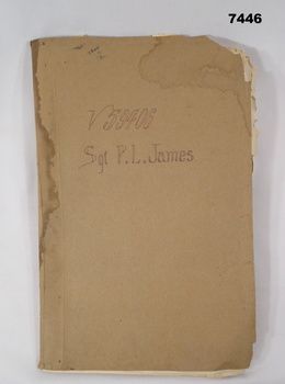 Booklet of Training/Maintenance notes on weapons.