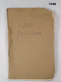 Booklet of Training/Maintenance notes on weapons.