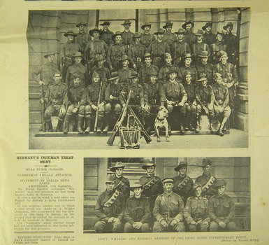 "Bendigonian" Newspaper with photo insert, September 15, 1914.