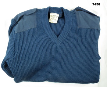 Blue woolen/polyester Air Force Cadet jumper.
