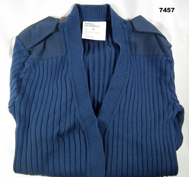 Blue Woollen Air Force Cadet cardigan.