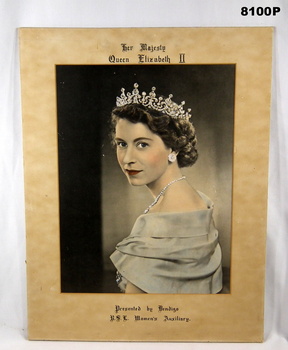 Colour enhanced portrait of Queen Elixabeth.