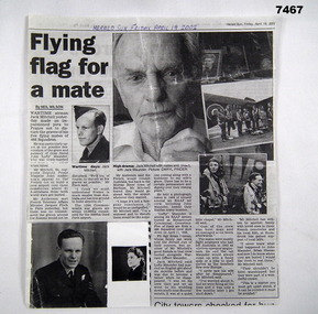 Newspaper article re RAAF mates.