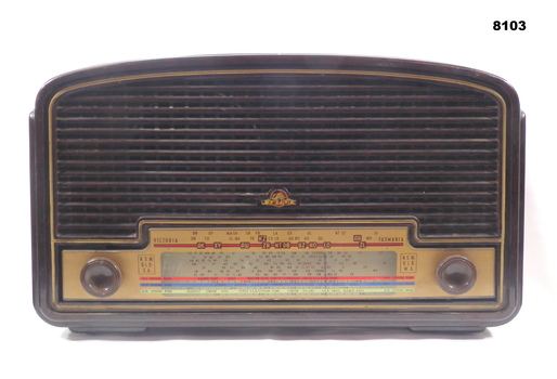 Brown Bakelite Astor radio from the 1950's.