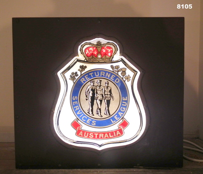 Illuminated RSL Logo sign Bendigo.