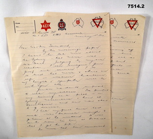Letters of Sympathy for Mervyn Clive Townsend.