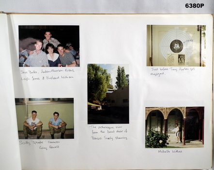 Album contains a collection of Lithographic Sqn Personnel Photographs each with short descriptions