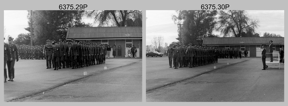 Corps Day Parade and Defence Force Service Medal Presentations at the Army Survey Regiment, Fortuna Villa, Bendigo. July 1987.