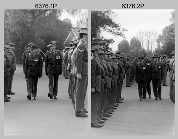 Corps Day Parade and Defence Force Service Medal Presentations at the Army Survey Regiment, Fortuna Villa, Bendigo. July 1987.