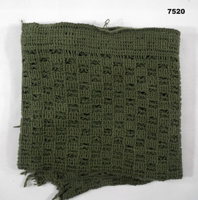 Jungle green crocheted sweat rag.