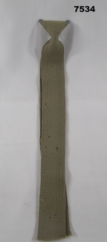 Army issue Khaki pre-knotted necktie.