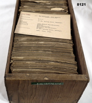 Enlistment records Bendigo area WW2.