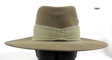 Australian Army issue khaki slouch hat.
