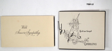 Sympathy cards for Mervyn Townsend.