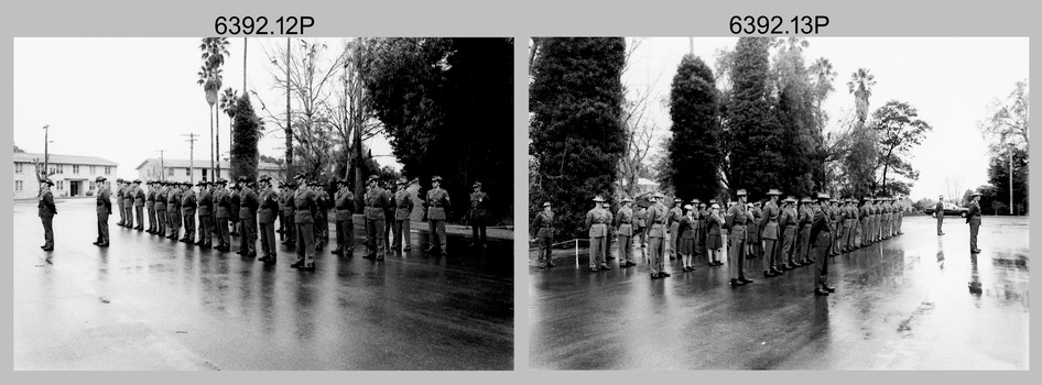 Corps Day Parade and Defence Force Service Medal Presentation at the Army Survey Regiment, Fortuna Villa, Bendigo. July 1986.