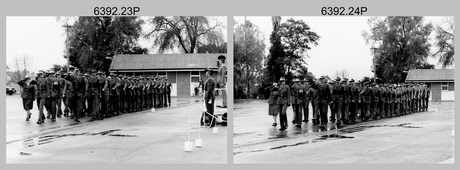 Corps Day Parade and Defence Force Service Medal Presentation at the Army Survey Regiment, Fortuna Villa, Bendigo. July 1986.