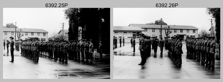 Corps Day Parade and Defence Force Service Medal Presentation at the Army Survey Regiment, Fortuna Villa, Bendigo. July 1986.