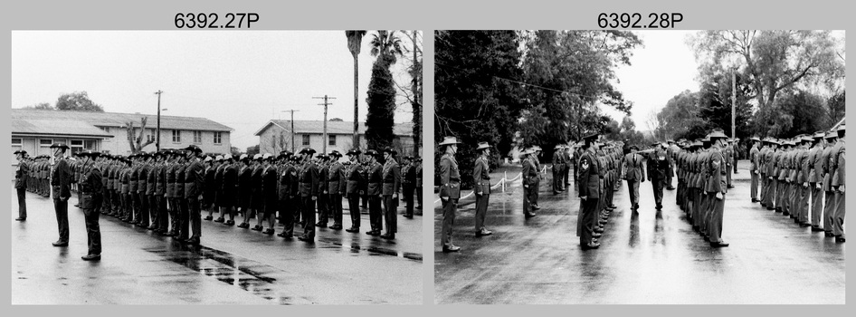Corps Day Parade and Defence Force Service Medal Presentation at the Army Survey Regiment, Fortuna Villa, Bendigo. July 1986.