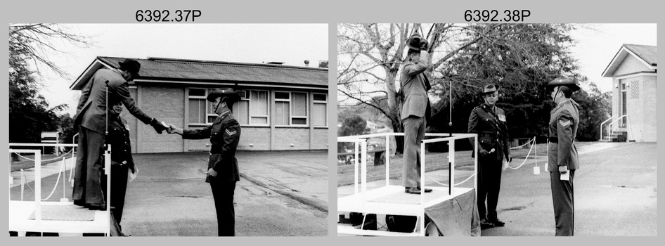 Corps Day Parade and Defence Force Service Medal Presentation at the Army Survey Regiment, Fortuna Villa, Bendigo. July 1986.