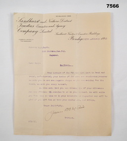 Letter to Private A.C. Smyth, advising on financial Trust arrangements.