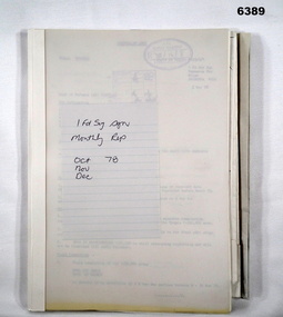 A4 report of the activities of 1 Fd Svy Sqn Oct - Dec 1978