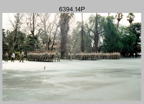 Corps Day Parade, Army Survey Regiment, Fortuna Villa, Bendigo. 1st July 1995.