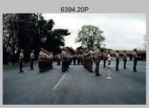 Corps Day Parade, Army Survey Regiment, Fortuna Villa, Bendigo. 1st July 1995.