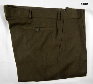 Dark Khaki Army service dress trousers.