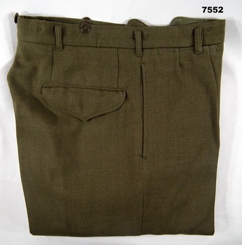 Khaki Army battle dress trousers.