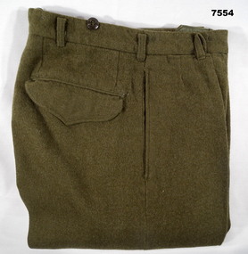 Khaki Army battle dress trousers.