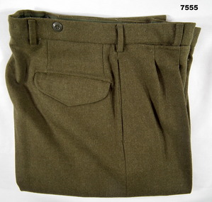Khaki Army battle dress trousers.