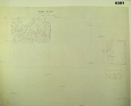 Reprinted copy of a Plane Table Compilation map