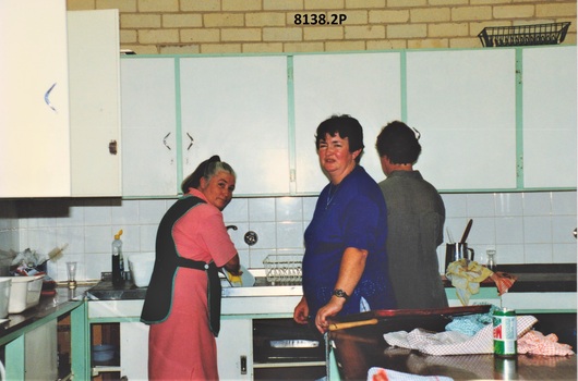 Ladies Auxiliary members in the kitchen