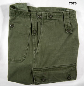 Green Army work dress trousers.