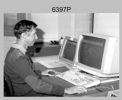 Technical Award Recipient - MAJ Bob Williams from the Army Survey Regiment, Fortuna, Bendigo. 1990.  