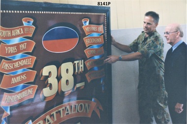 38th Battalion honour board donation.