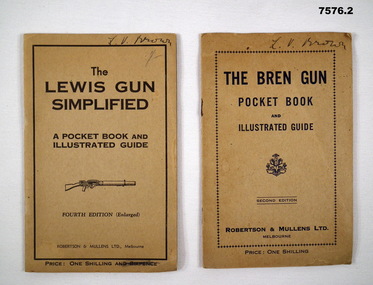 Two Machine gun training manuals.