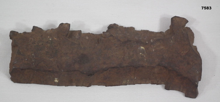 Large piece of steel shrapnel.