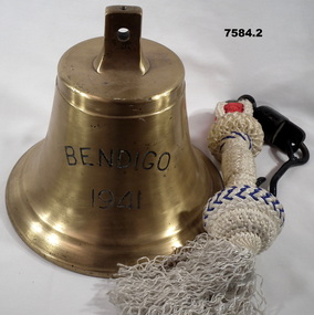 HMAS BENDIGO Ships Bell 1941 WW2.