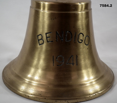 HMAS BENDIGO Ships Bell 1941 WW2.