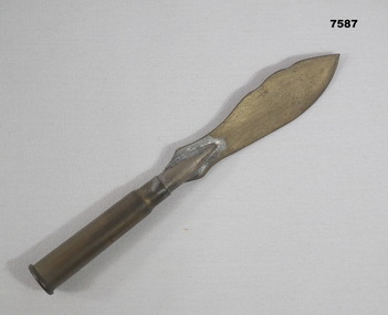Trench art brass butter knife.