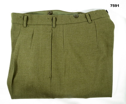 Khaki Army battle dress trousers.