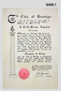 Original copy of the ASR Freedom of Entry Certificate